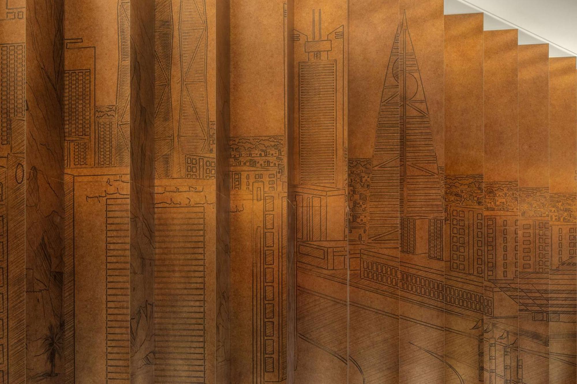 하얏트 리젠시 리야드 올라야 외부 사진 Detail of the 1930s mural by Charles Sprague Pearce